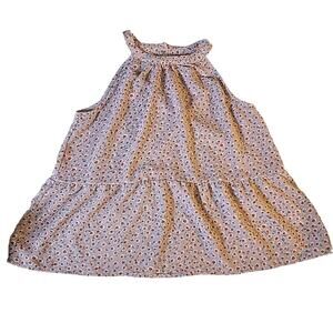 Hippie‎ Rose Floral Halter Peplum Top Womens Medium Keyhole Neck Lightweight